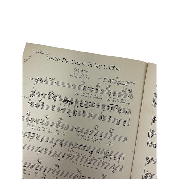 Youre The Cream In My Coffee Sheet Music Hold Everything DeSylva Brown Henderson - Picture 3 of 5